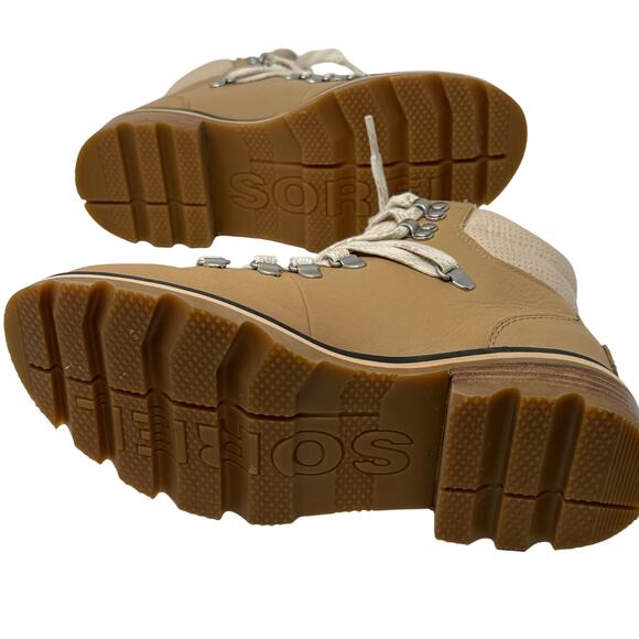 Sorel Lennox Hiker Boots Women’s 7 Honest Beige Waterproof Leather Suede - Picture 8 of 11